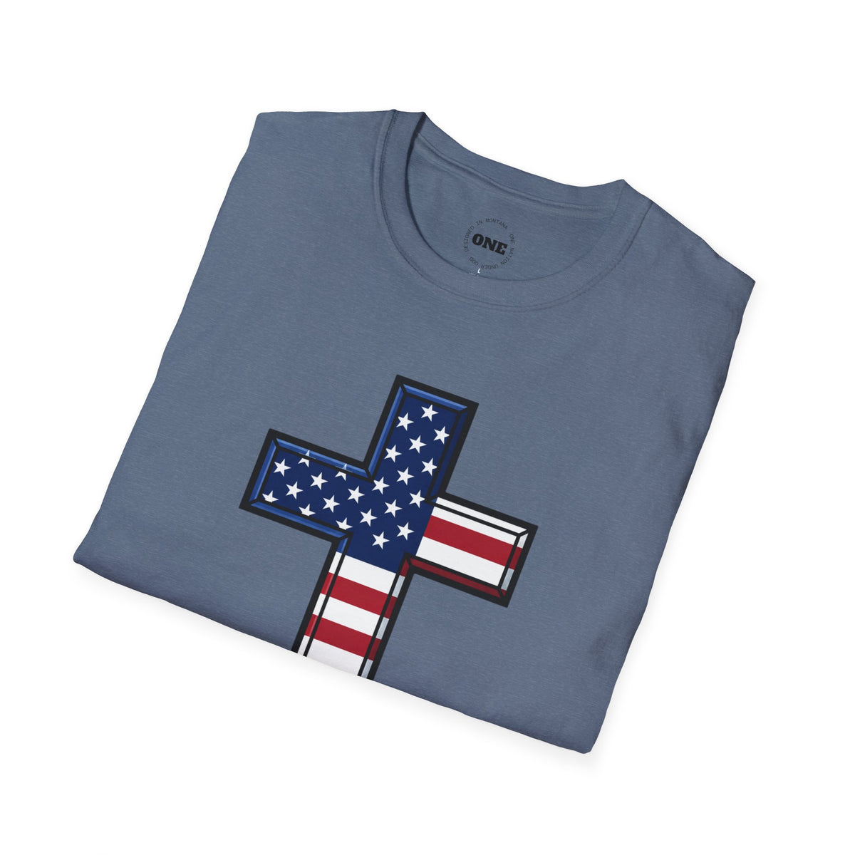 'Merica 1776 Cross T-Shirt — Patriotic American Flag Tee