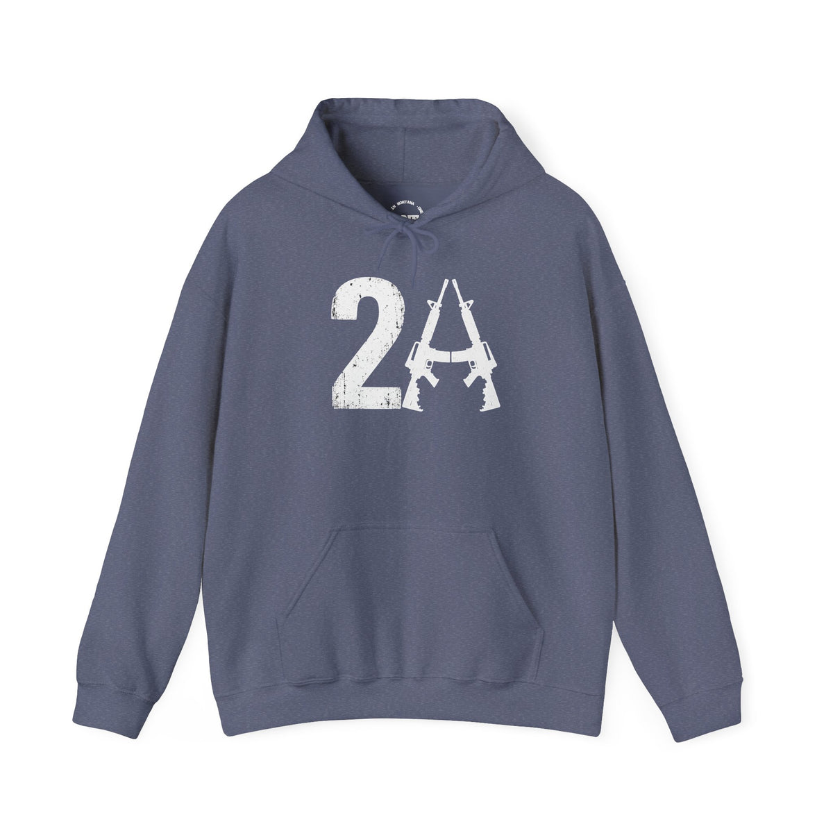 2A Distressed Gun Symbol Hoodie - Second Amendment Patriot Pullover