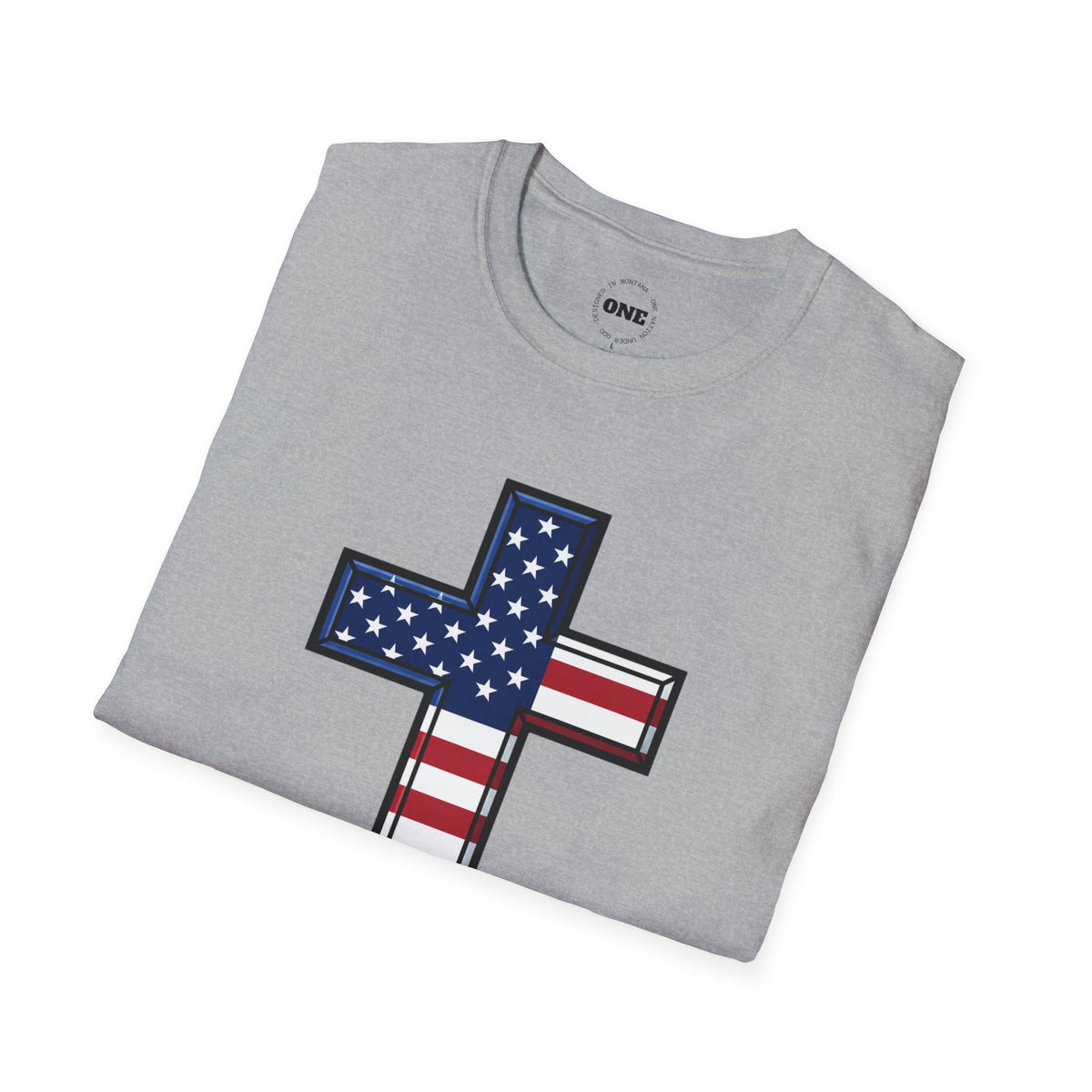 'Merica 1776 Cross T-Shirt — Patriotic American Flag Tee