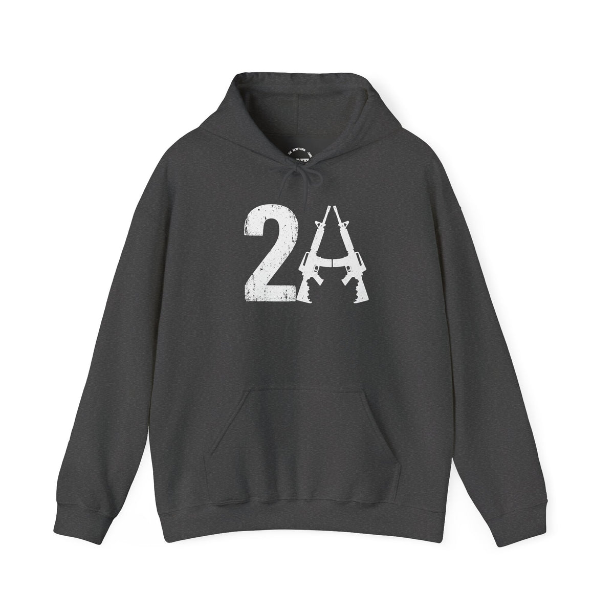 2A Distressed Gun Symbol Hoodie - Second Amendment Patriot Pullover