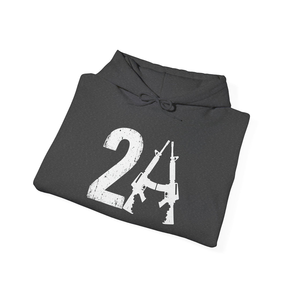 2A Distressed Gun Symbol Hoodie - Second Amendment Patriot Pullover
