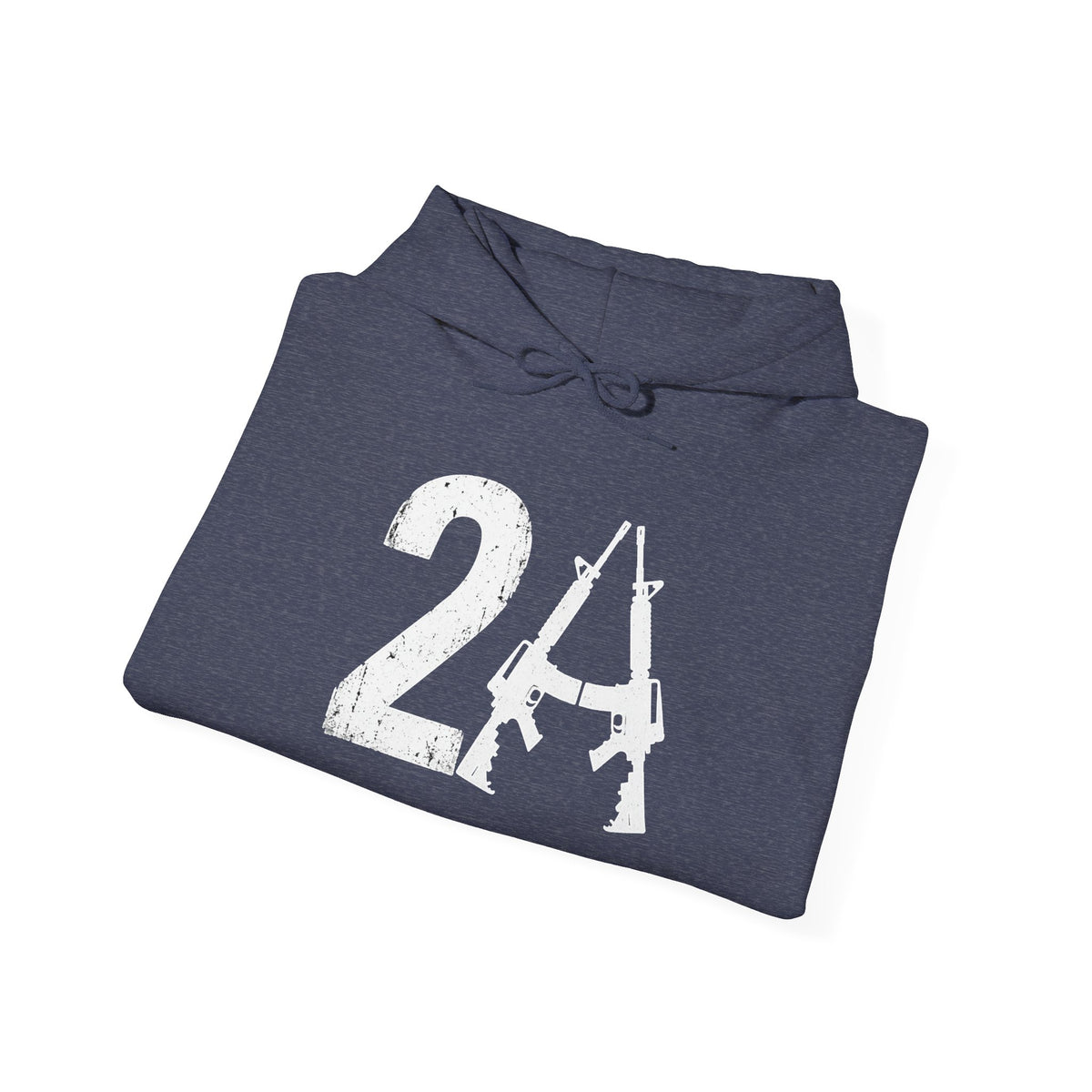 2A Distressed Gun Symbol Hoodie - Second Amendment Patriot Pullover