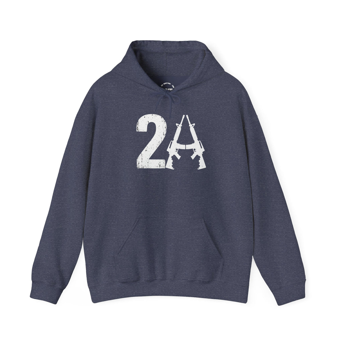 2A Distressed Gun Symbol Hoodie - Second Amendment Patriot Pullover