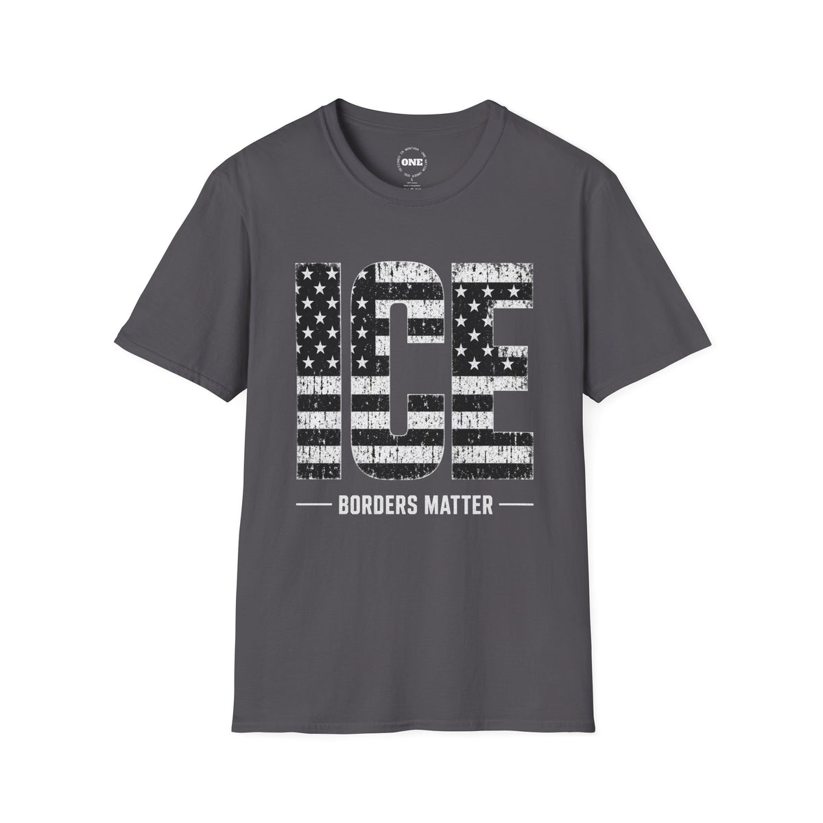 ICE 'Borders Matter' T-Shirt – Patriotic Enforcement Graphic Tee